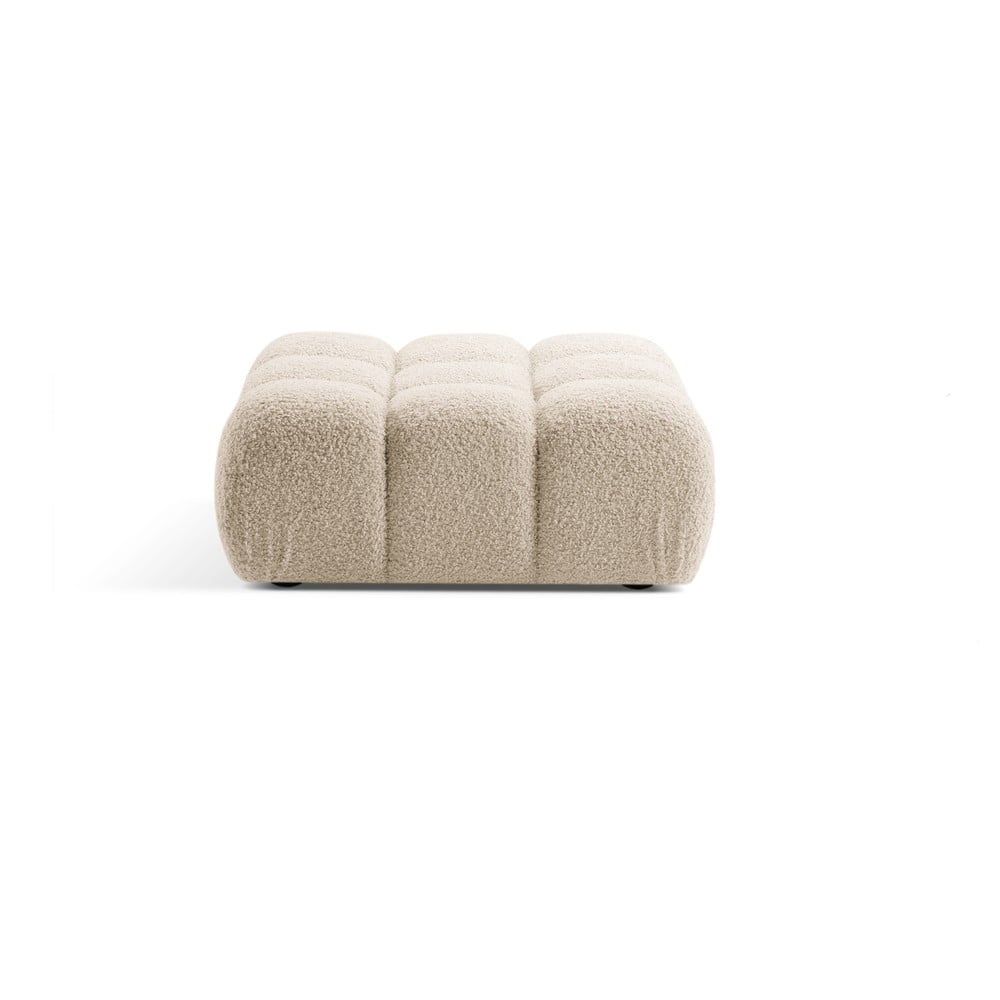 Taburet modular bej cu tapițerie din țesătură bouclé Bellis – Micadoni Home