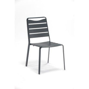 Set de 4 scaune stivuibile de grădină din aluminiu ezeis spring, gri