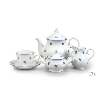 Set veselă din porțelan pentru ceai, cu motive albastre Thun Ophelia poza bonami.ro