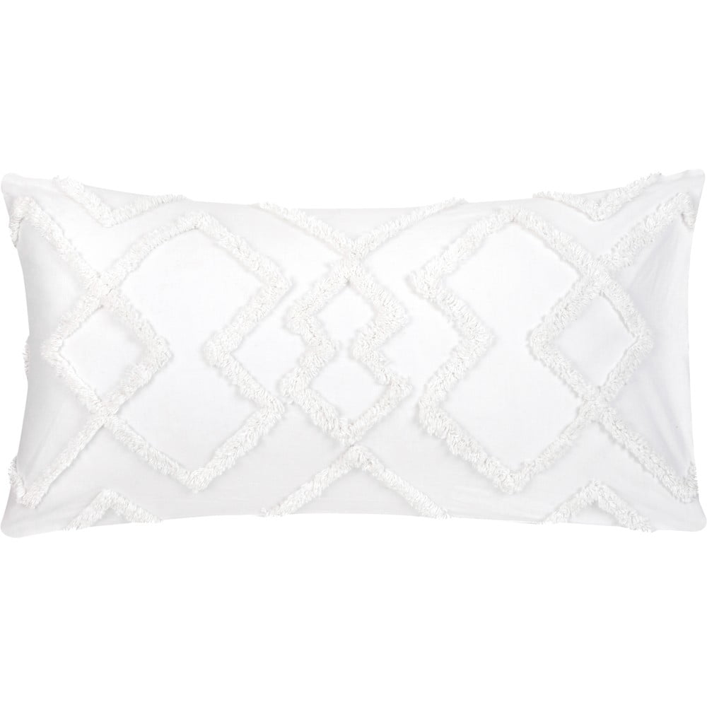 Set de 2 fețe de pernă decorative din bumbac percale westwing collection faith, 40 x 80 cm, alb