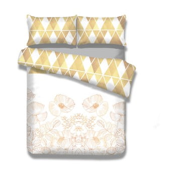 Set 2 lenjerii de pat din flanel ameliahome golden poppy, 135 x 200 cm