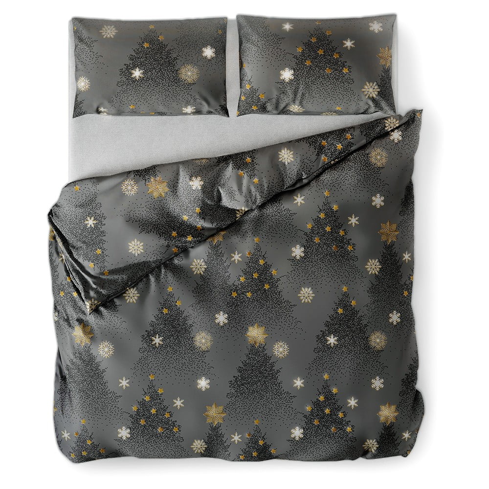Lenjerie de pat din flanel cu motive de Crăciun pentru pat dublu AmeliaHome Silentnight, 160 x 200 cm AmeliaHome