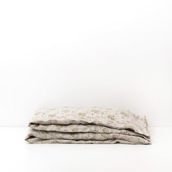 Lenjerie de pat din in pentru copii linen tales botany, 140 x 200 cm, bej