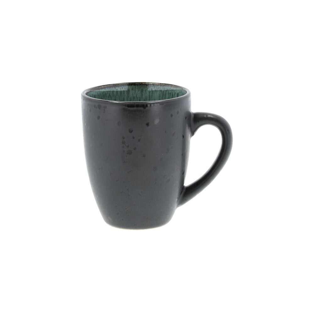 Cană din gresie ceramică Bitz, 300 ml, verde – negru Bitz