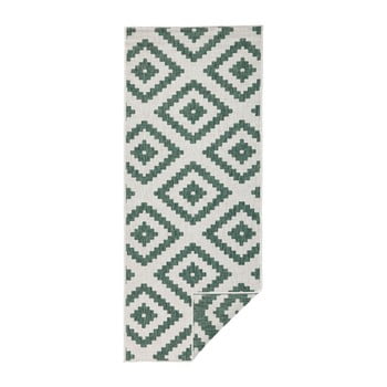 Covor adecvat pentru exterior bougari malta, 80 x 250 cm, verde-crem