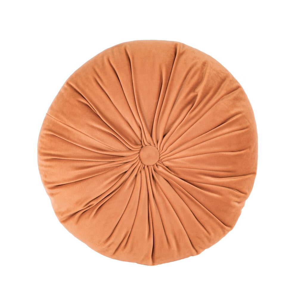 Pernă decorativă din catifea Tiseco Home Studio Velvet, ø 38 cm, portocaliu deschis bonami.ro pret redus