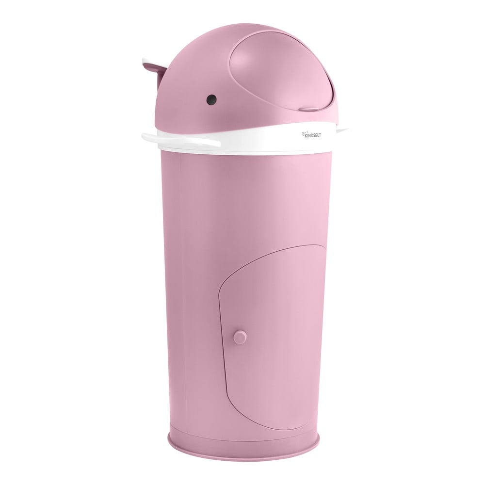 Coș de gunoi roz pentru scutece din plastic 25 l Whale – Kindsgut