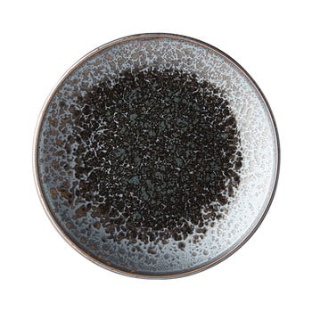 Farfurie din ceramică mij pearl, ø 25 cm, gri - negru