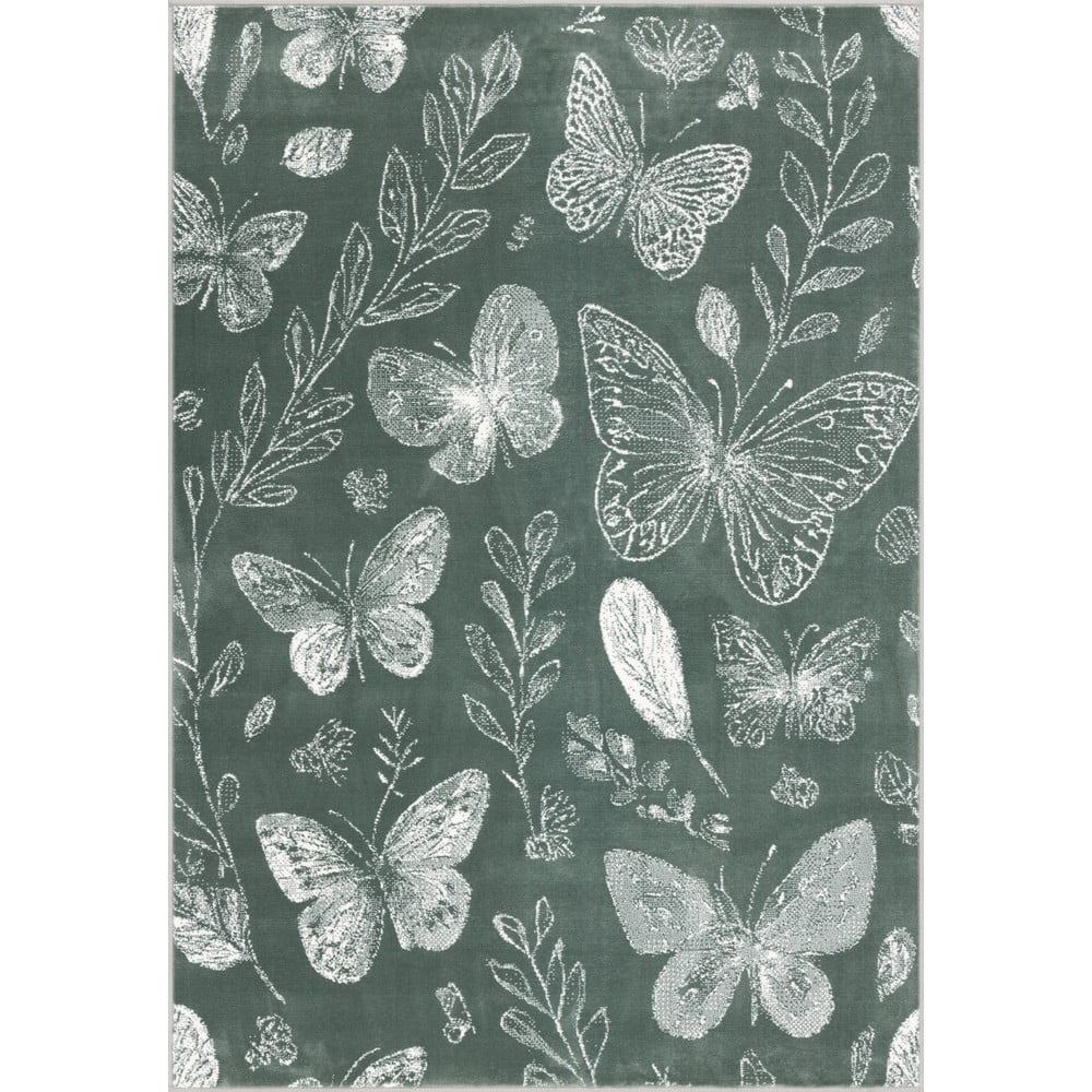 Covor pentru copii verde 160x230 cm Dreamy Butterflies – FD