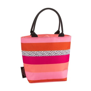 Geantă termică pentru prânz navigate stripe, 4 l, roz - portocaliu