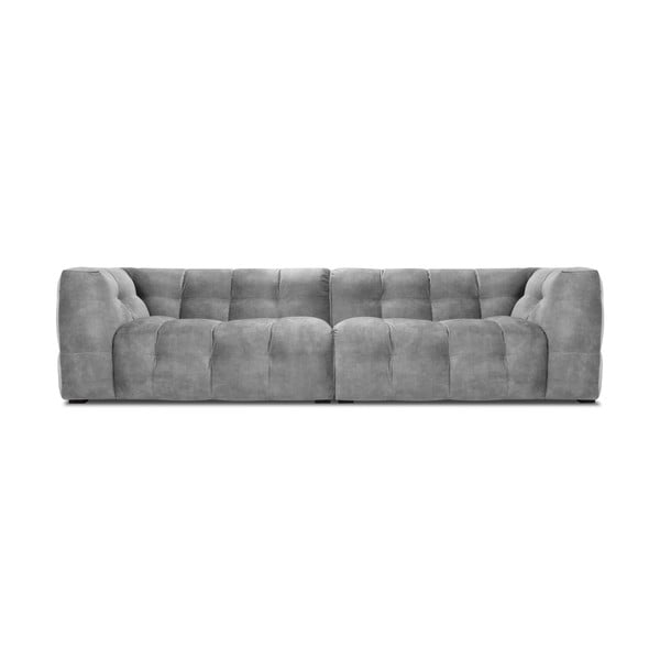 Canapea cu tapițerie din catifea Windsor & Co Sofas Vesta, 280 cm, gri