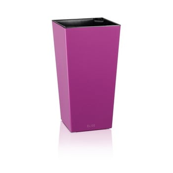 Ghiveci de flori adecvat pentru interior / exterior gardenico elise, înălțime 26 cm, roz fucsia lucios