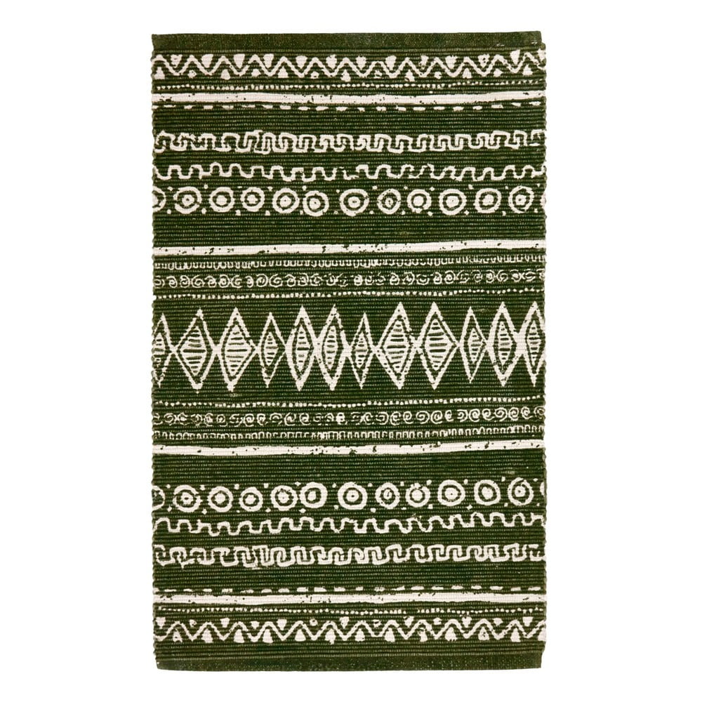 Covor din bumbac Webtappeti Ethnic, 55 x 110 cm, verde-alb 110 imagine noua