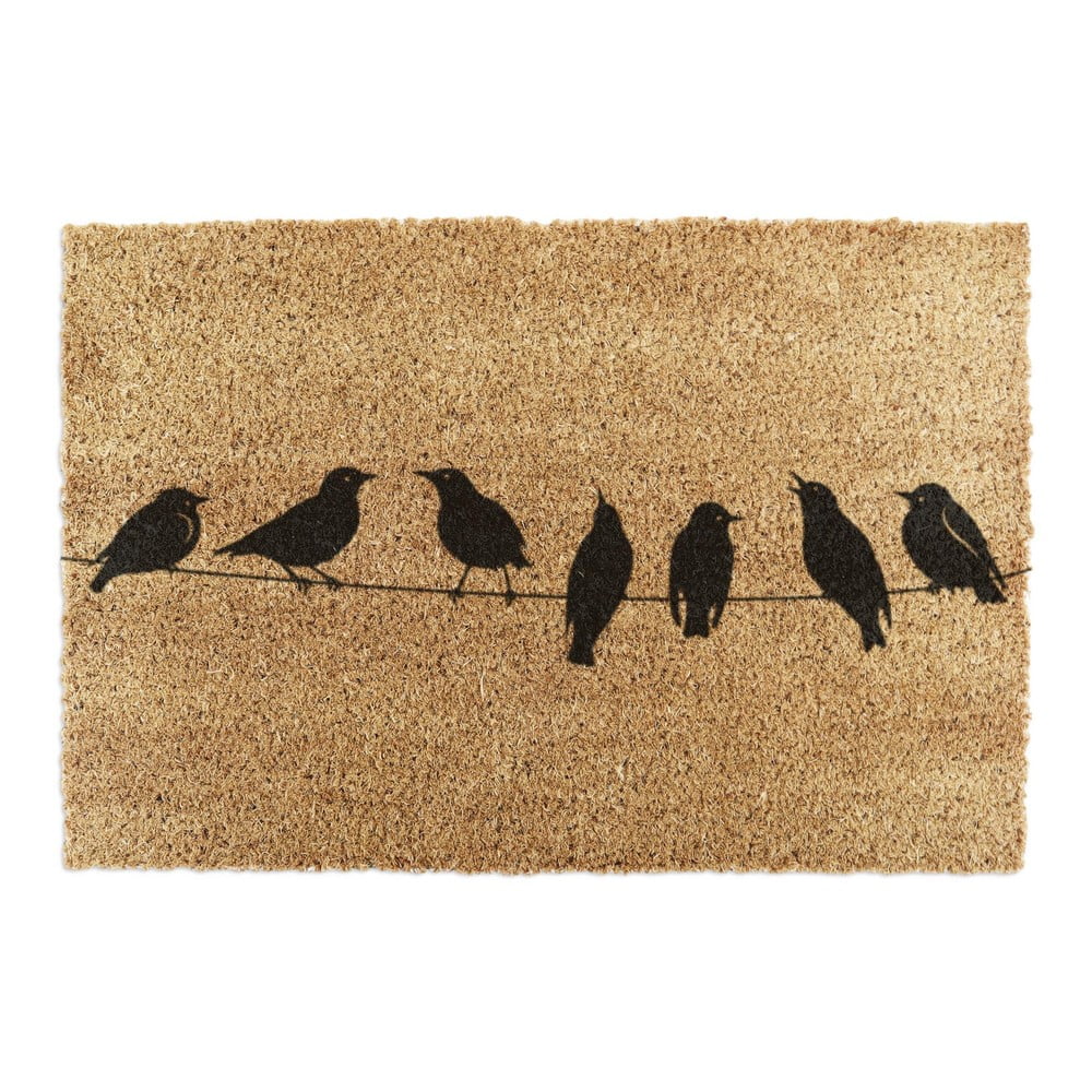 Covoraș de intrare din fibre de nucă de cocos 60x90 cm Birds On a Wire – Artsy Doormats