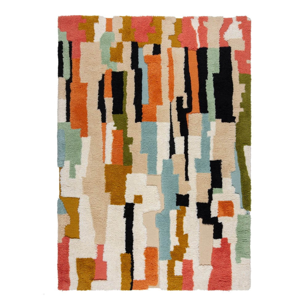 Covor țesut manual din lână 160x230 cm Zagora Geo Shaggy – Flair Rugs