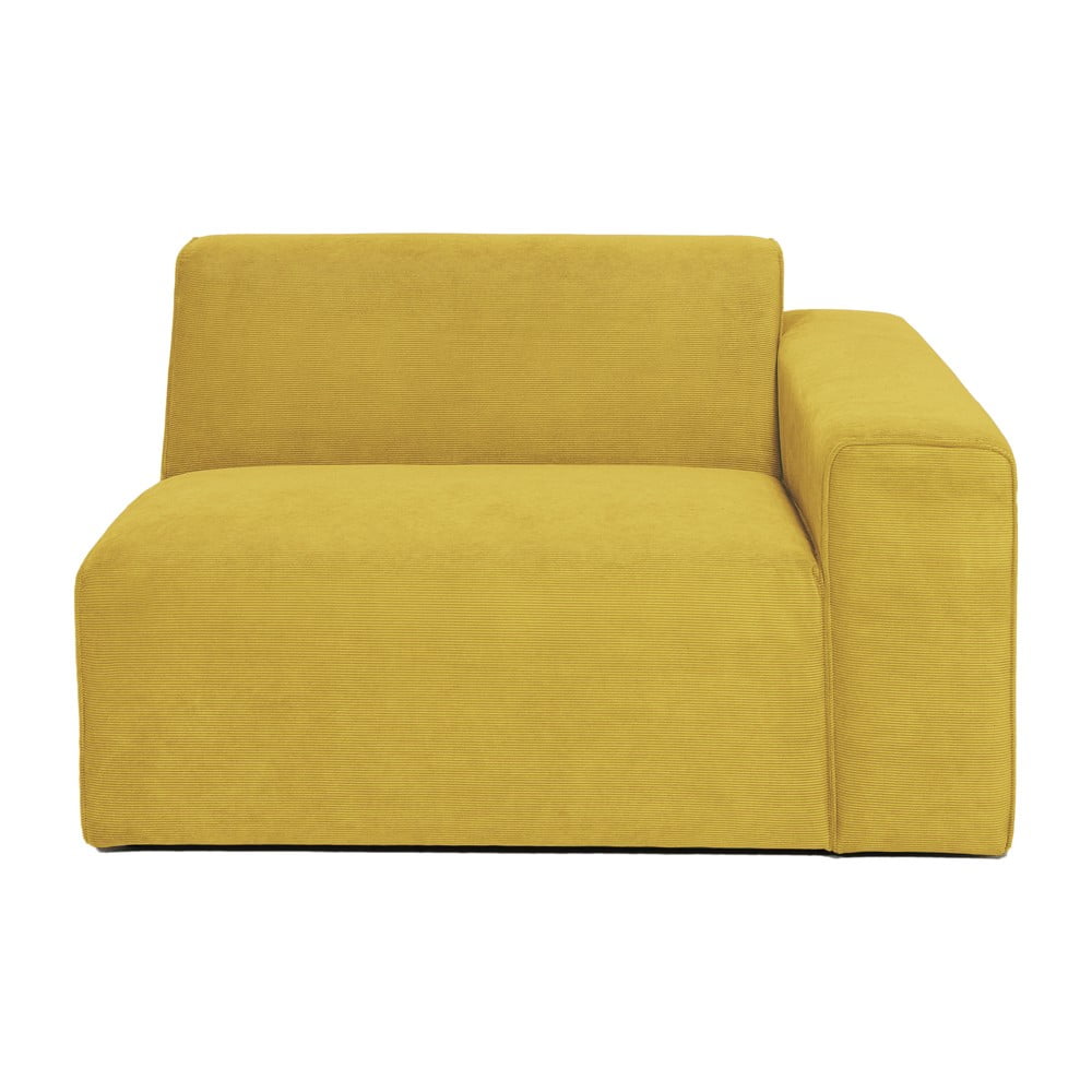 Modul cu tapițerie din reiat pentru canapea colț de dreapta Scandic Sting, 124 cm, galben muștar bonami.ro