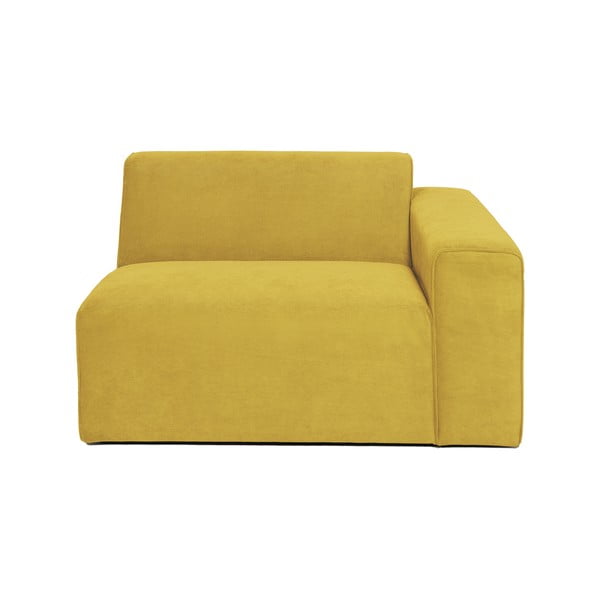 Modul cu tapițerie din reiat pentru canapea colț de dreapta Scandic Sting, 124 cm, galben muștar