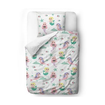 Lenjerie de pat din bumbac pentru copii mr. little fox memaids, 100 x 130 cm
