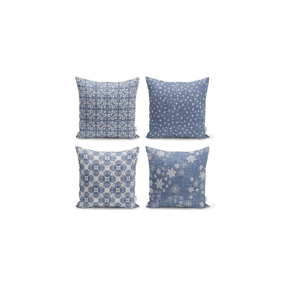 Set 4 fețe de pernă decorative Minimalist Cushion Covers Minimalist Drawing Blue, 45 x 45 cm bonami.ro imagine noua