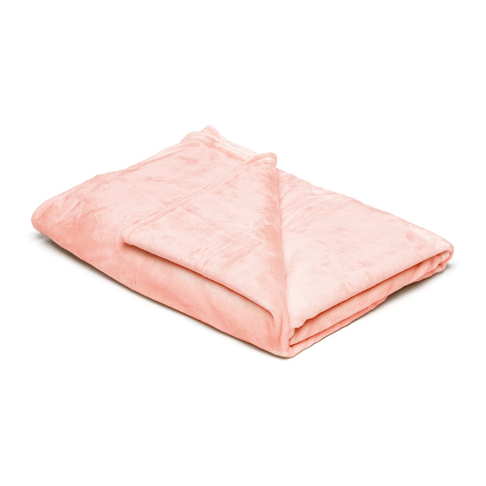 Pătură din micropluș My House, 150 x 200 cm, roz somon bonami.ro