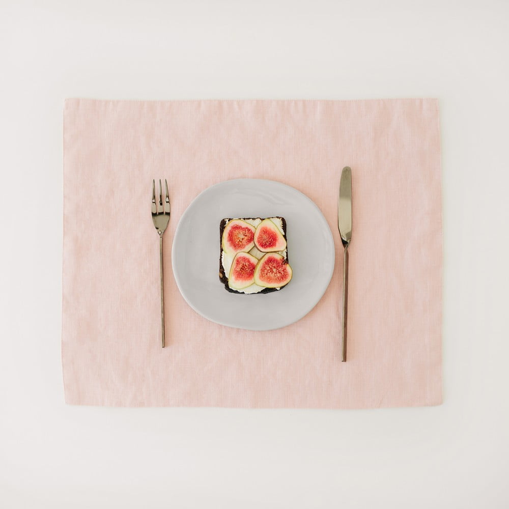 Suport pentru farfurie din in Linen Tales, 35 x 45 cm, roz bonami.ro