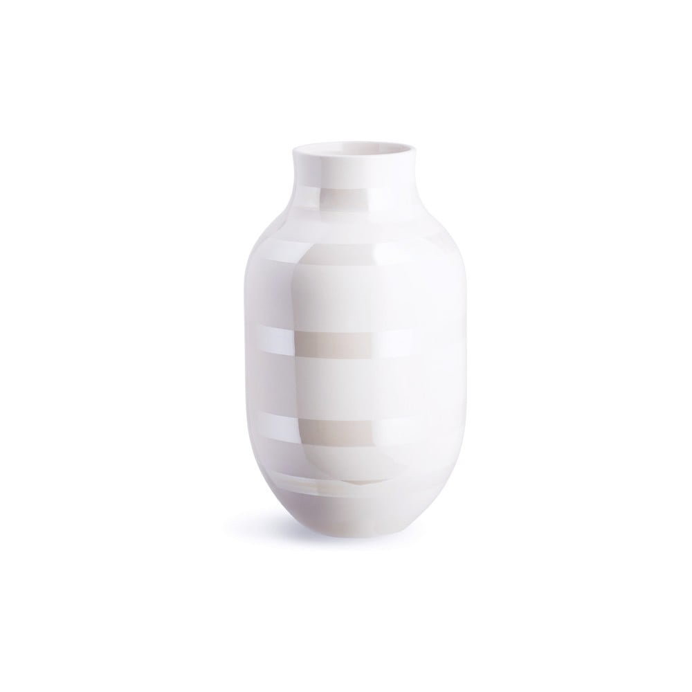 Vază din gresie Kähler Design Omaggio, înălțime 30,5 cm, alb