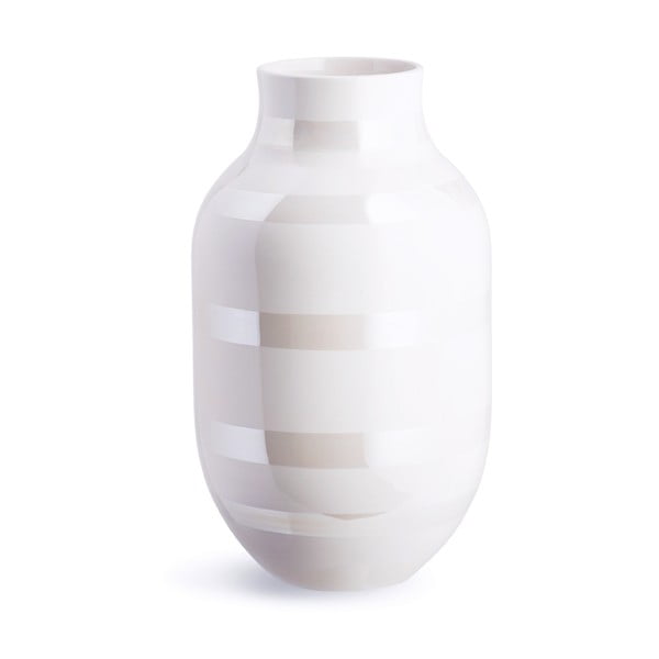 Vază din gresie Kähler Design Omaggio, înălțime 30,5 cm, alb