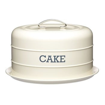 Cutie metalică pentru prăjituri kitchen craft nostalgia, ⌀ 28,5 cm, crem