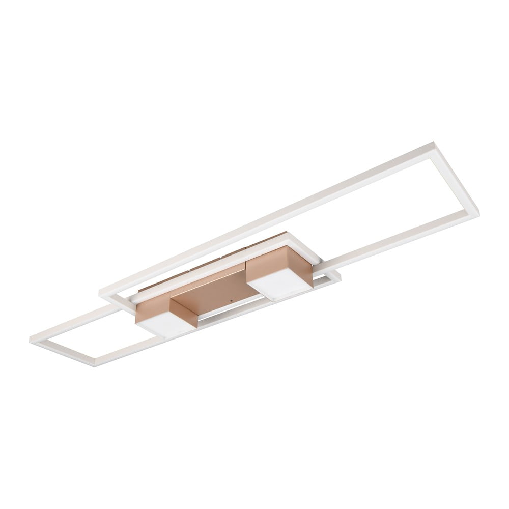 Plafonieră albă/în culoarea bronz LED cu control prin telecomandă/cu intensitate reglabilă 28x100 cm Albany – Trio