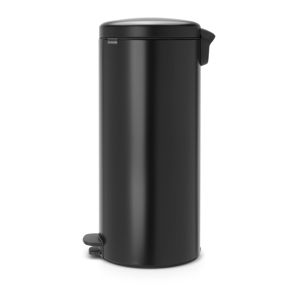 Coș de gunoi negru mat cu pedală din oțel 30 l NewIcon – Brabantia