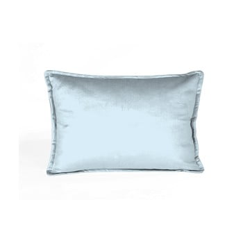 Pernă cu husă din catifea velvet atelier terciopelo, 50 x 35 cm, albastru deschis