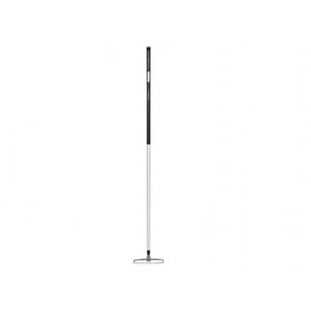 Greblă din oțel cu mâner fiskars xact, lățime 23,5 cm, alb