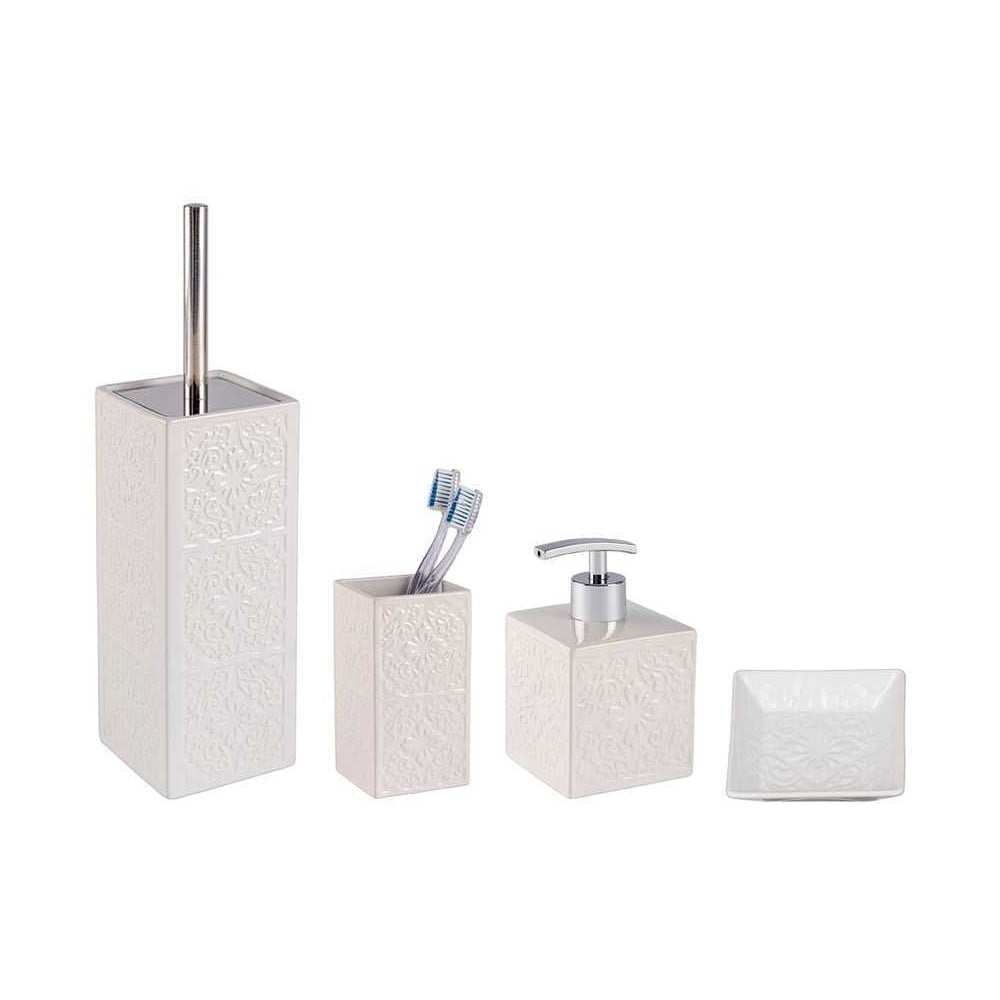 Set de accesorii de baie alb din ceramică Cordoba – Wenko