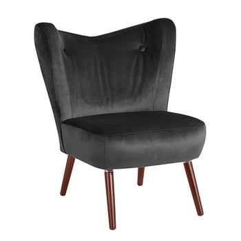 Fotoliu max winzer sari velvet, gri antracit