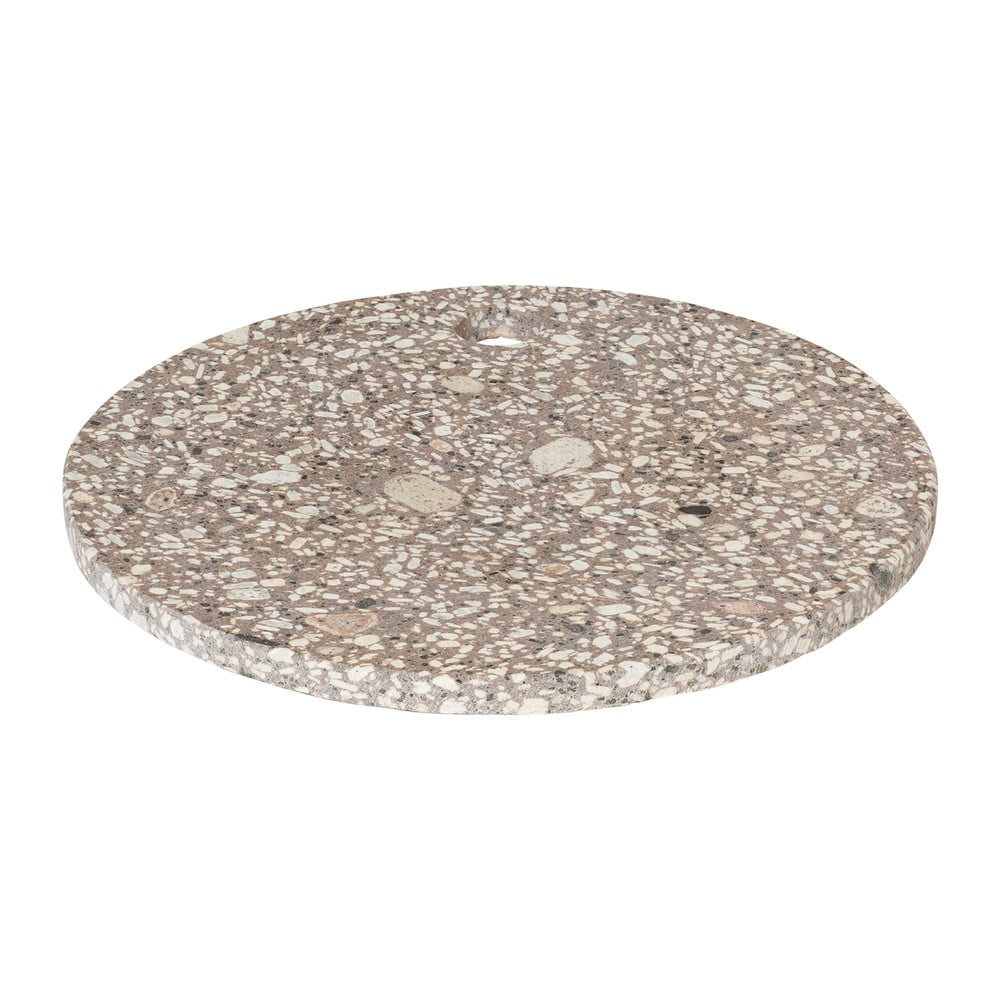 Platou / tocător servire Blomus Stone, ø 20 cm, bej