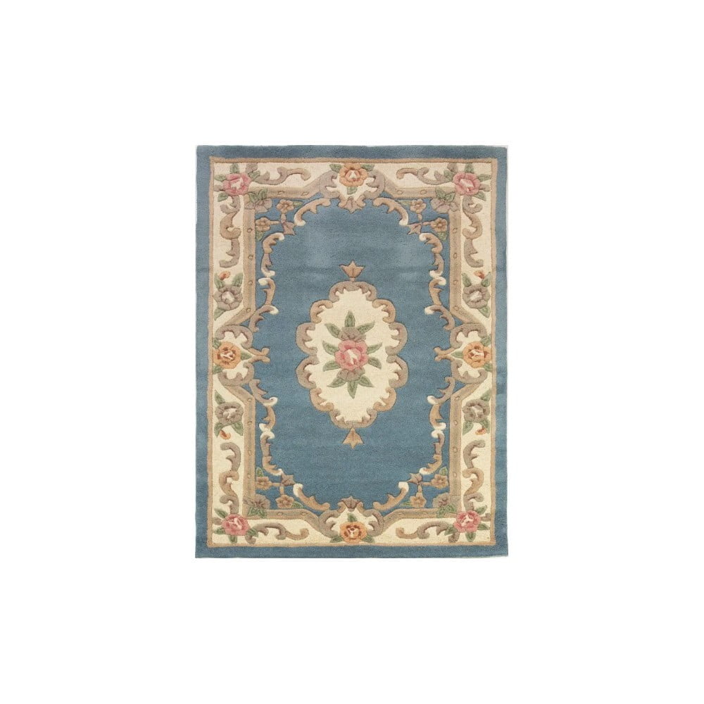 Covor din lână Flair Rugs Aubusson, 120 x 180 cm, albastru