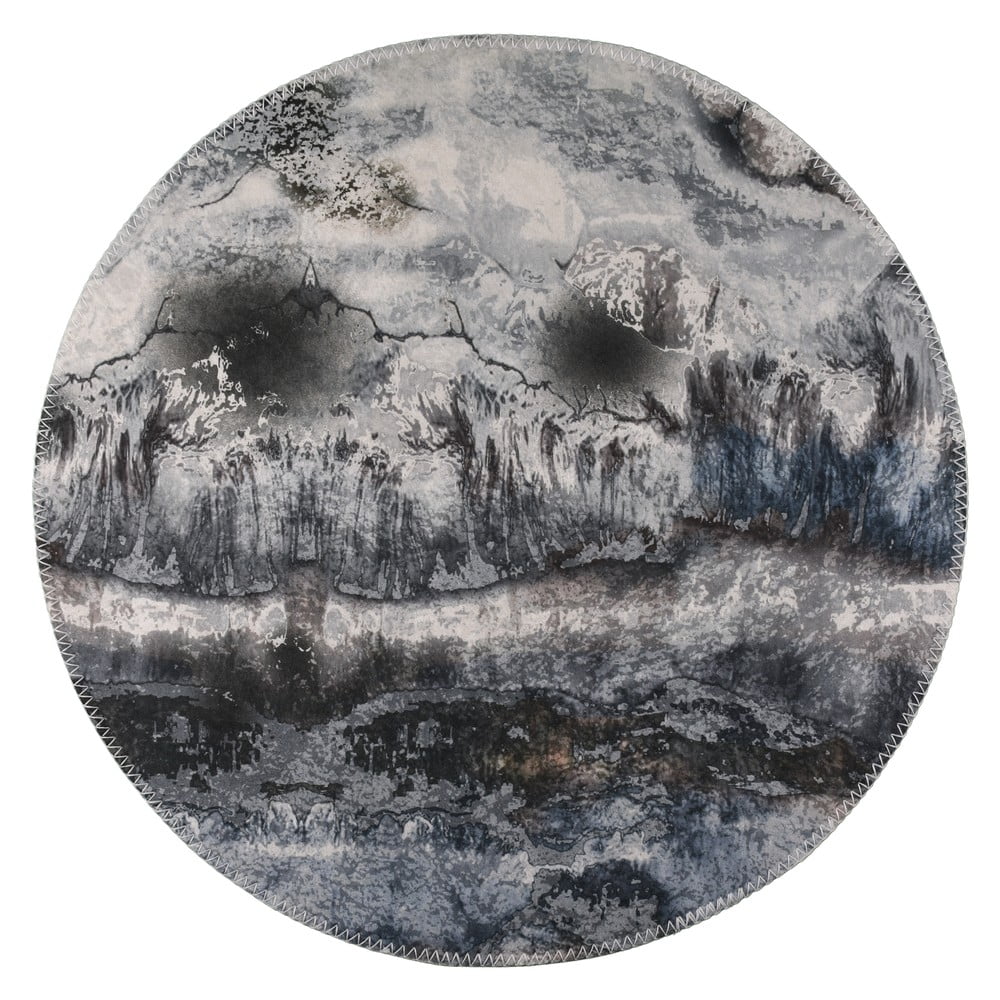 Covor gri lavabil rotund ø 100 cm – Vitaus Covoare