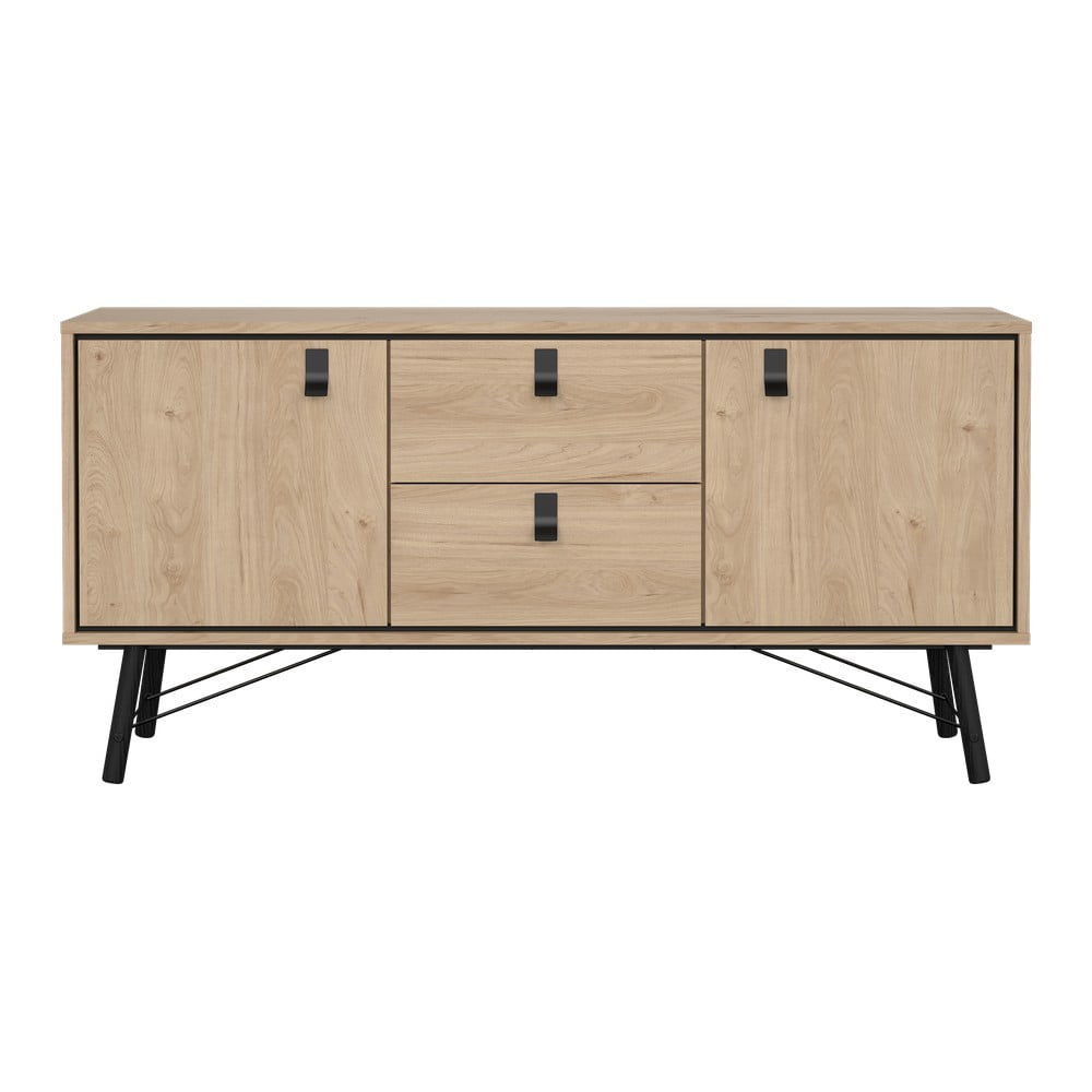 Comodă în culoare naturală cu aspect de lemn de stejar 150x72x40 cm Ry – Tvilum