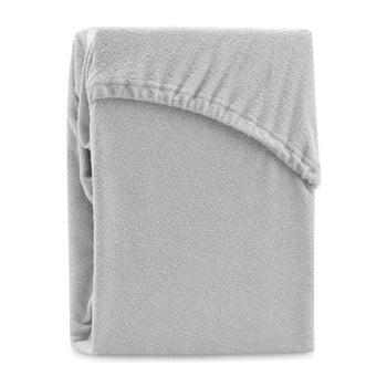 Cearșaf elastic pentru pat dublu ameliahome ruby siesta, 180-200 x 200 cm, gri