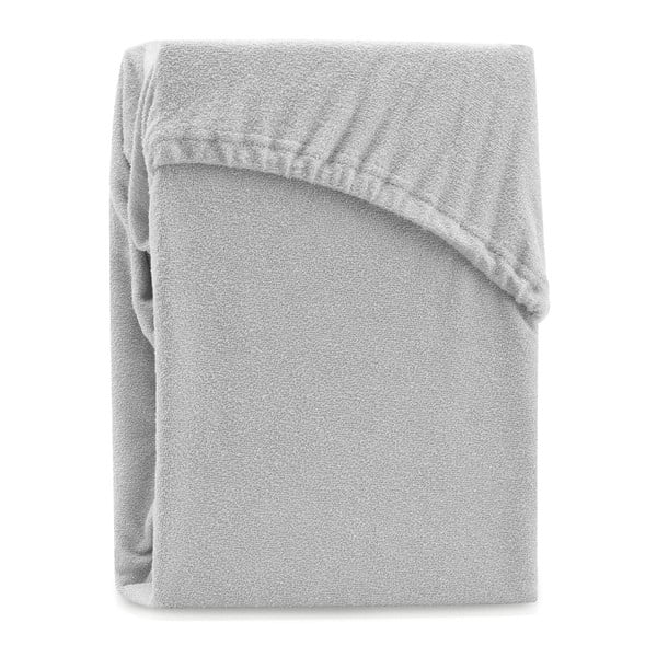 Cearșaf elastic pentru pat dublu AmeliaHome Ruby Siesta, 220-240 x 220 cm, gri