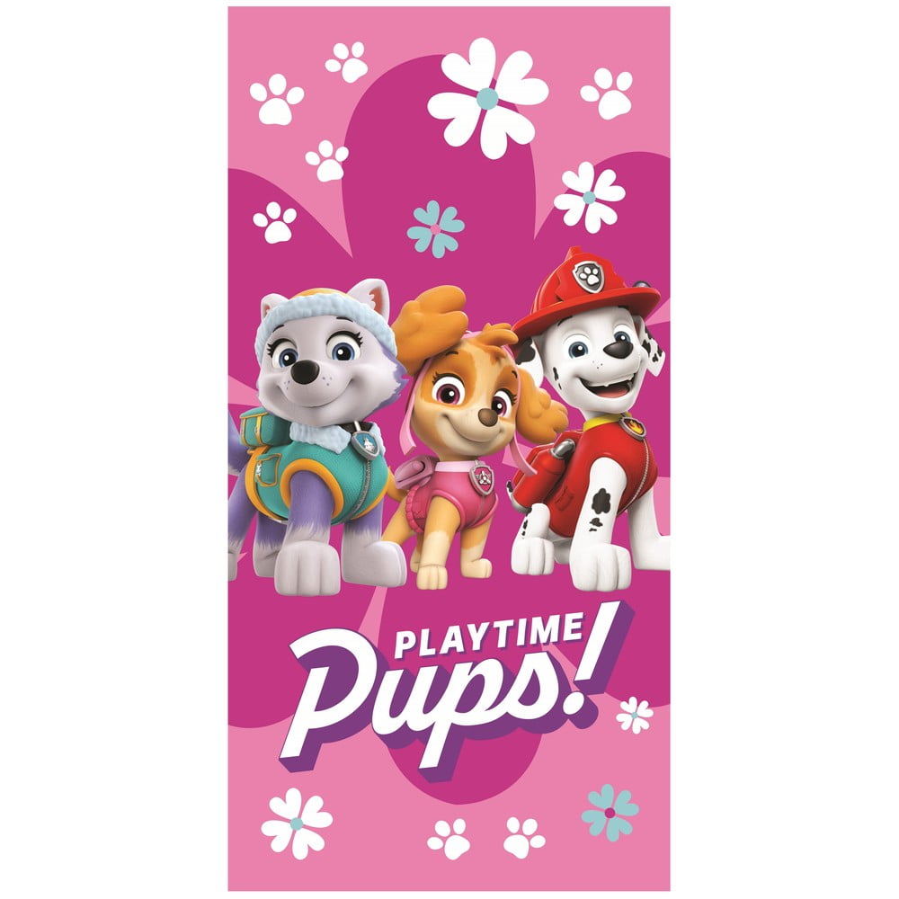 Prosop pentru copii roz din bumbac 70x140 cm Paw Patrol – Jerry Fabrics