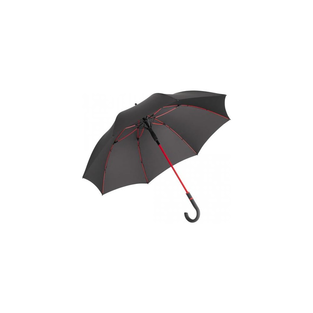 Umbrelă anti-vânt Ambiance Fare Proof, ⌀ 112 cm, negru-roșu