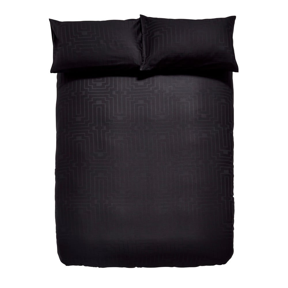 Lenjerie neagră din bumbac pentru pat dublu 200×200 cm – Bianca 200x200 imagine noua