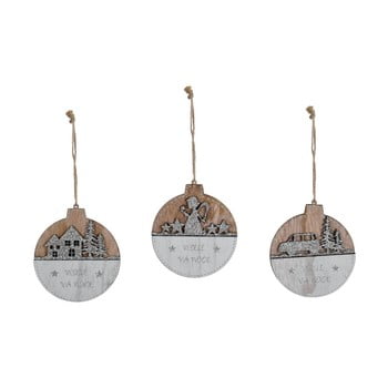 Set 3 decorațiuni pentru bradul de crăciun ego dekor humio