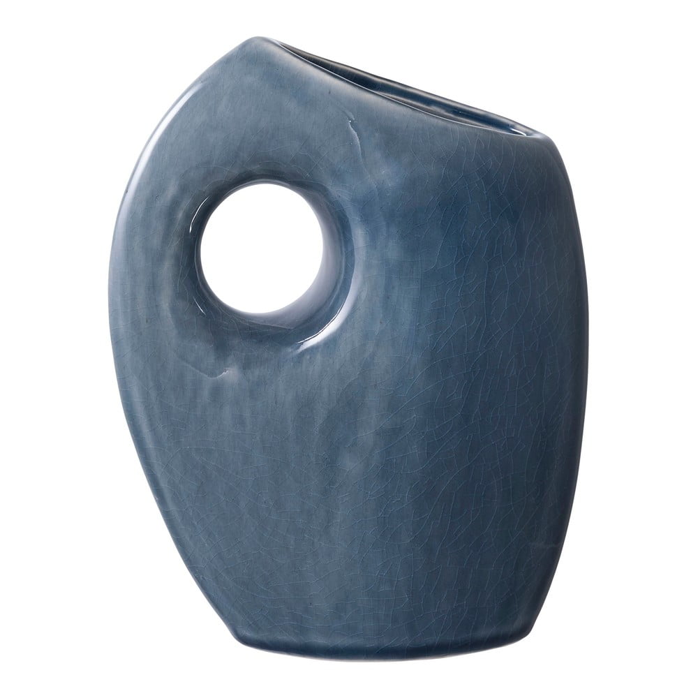 Vază albastru-închis din ceramică (înălțime 18 cm) – House Nordic