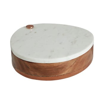 Tocător din marmură pentru brânză cu spațiu de depozitare cuțite premier housewares marble