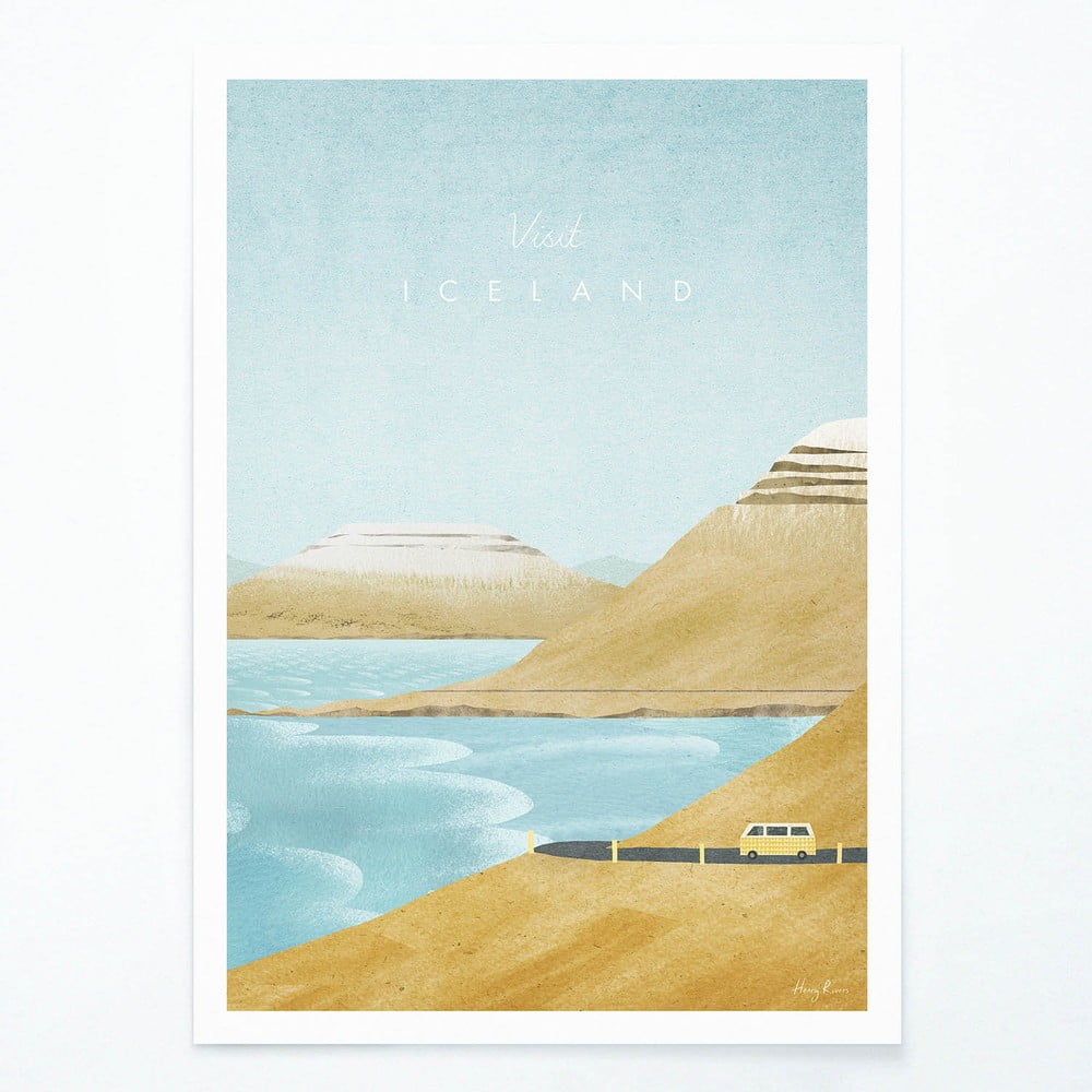 Poster Travelposter Iceland, A2 bonami.ro imagine 2022