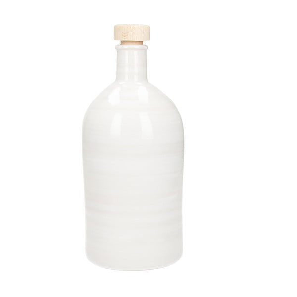 Sticlă din ceramică pentru ulei Brandani Maiolica, 500 ml, alb