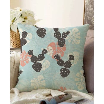 Față de pernă din amestec de bumbac minimalist cushion covers chenille, 55 x 55 cm, albastru