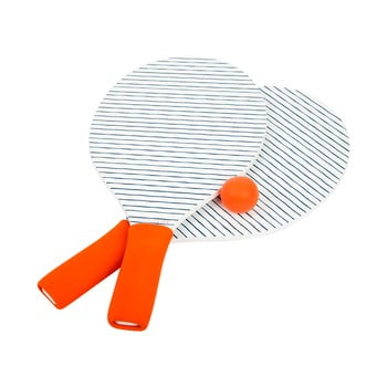 Set 2 palete și minge pentru tenis de plajă sunnylife pomelo & indigo